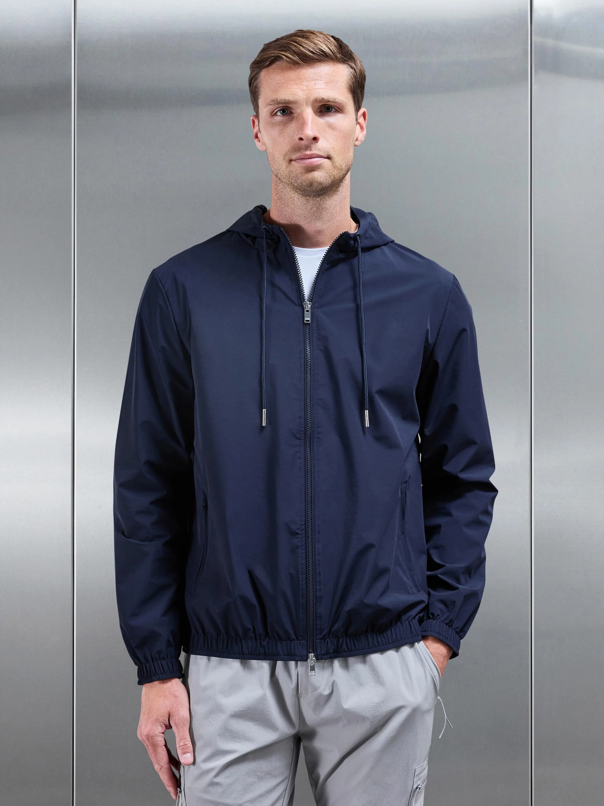 Shell Windbreaker in Navy - Image 7